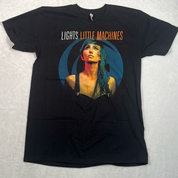 Lights little machines concert band music short sleeve‎ T-shirt NWOT Men Medium - Picture 1 of 5